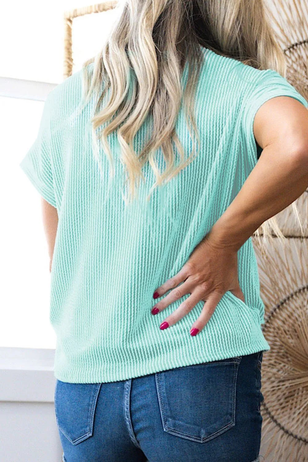 CORDED COLOR BLOCK T-SHIRT