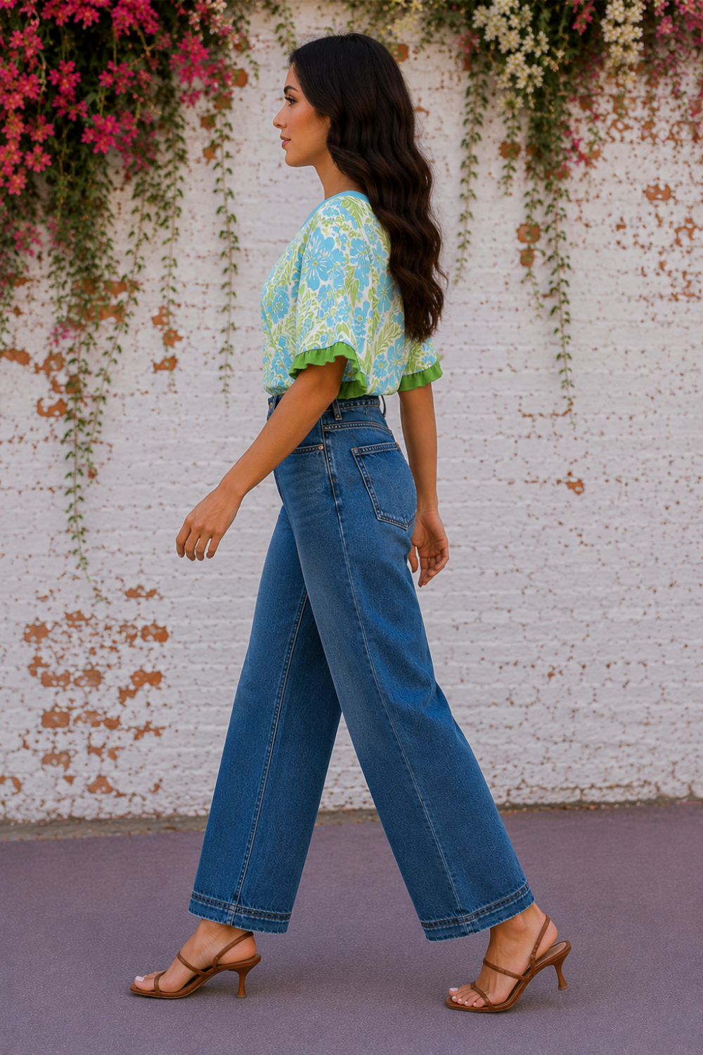 * Dark wash
* High-rise
* Slouchy
* Cropped
* Baggy
* Front patch pockets
* Back pockets
* Button/zipper closure
* Stretchy
