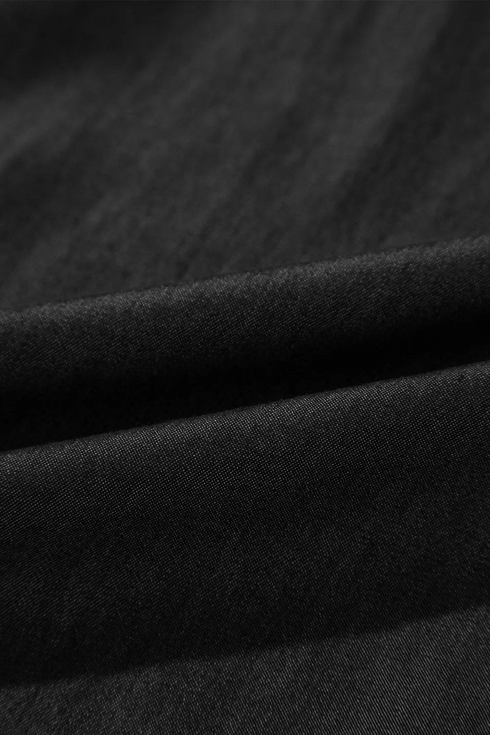 Denim Pants, high waist, patch pockets, smocked waist, pleated, lightweight, wide leg, no Stretch close up view
