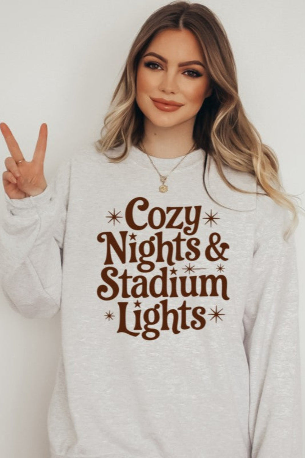 graphic sweatshirt, long sleeve, round neck, drop shoulder, oversized, several colors, front view
