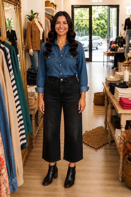 Perfectly Worn Straight-Leg Jeans