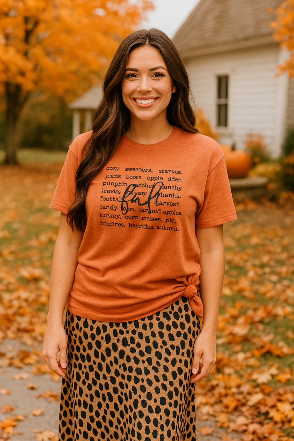 Graphic t-shirt, pullover, short sleeve, round neck, drop shoulder, soft fabric, no stretch, front view