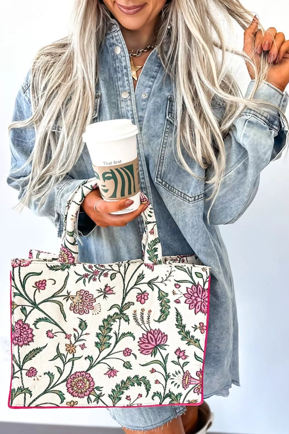 Mini dress, denim, long sleeve, drop sleeve, snaps, front patch pockets, collared neck, a-line, no stretch, front view
