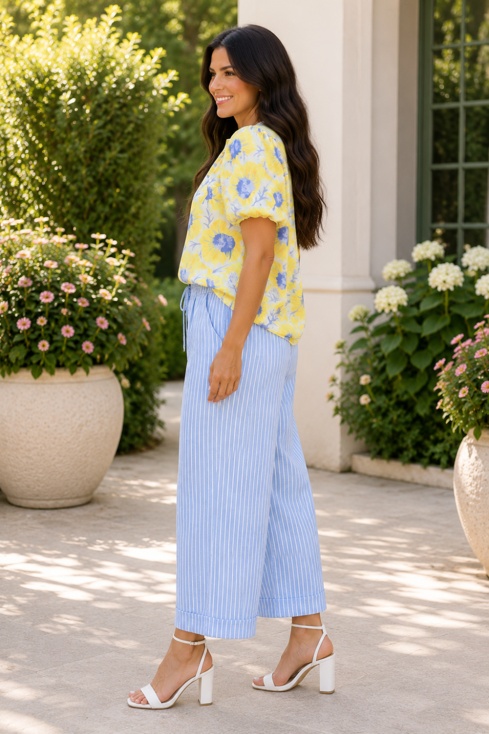 * Mid-rise
* Drawstring
* Pocketed
* Wide-leg
* Cuffed
* Cropped
* No stretch