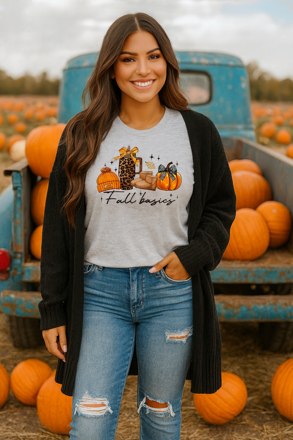 Graphic t-shirt, pullover, short sleeve, round neck, soft fabric, no stretch, front view