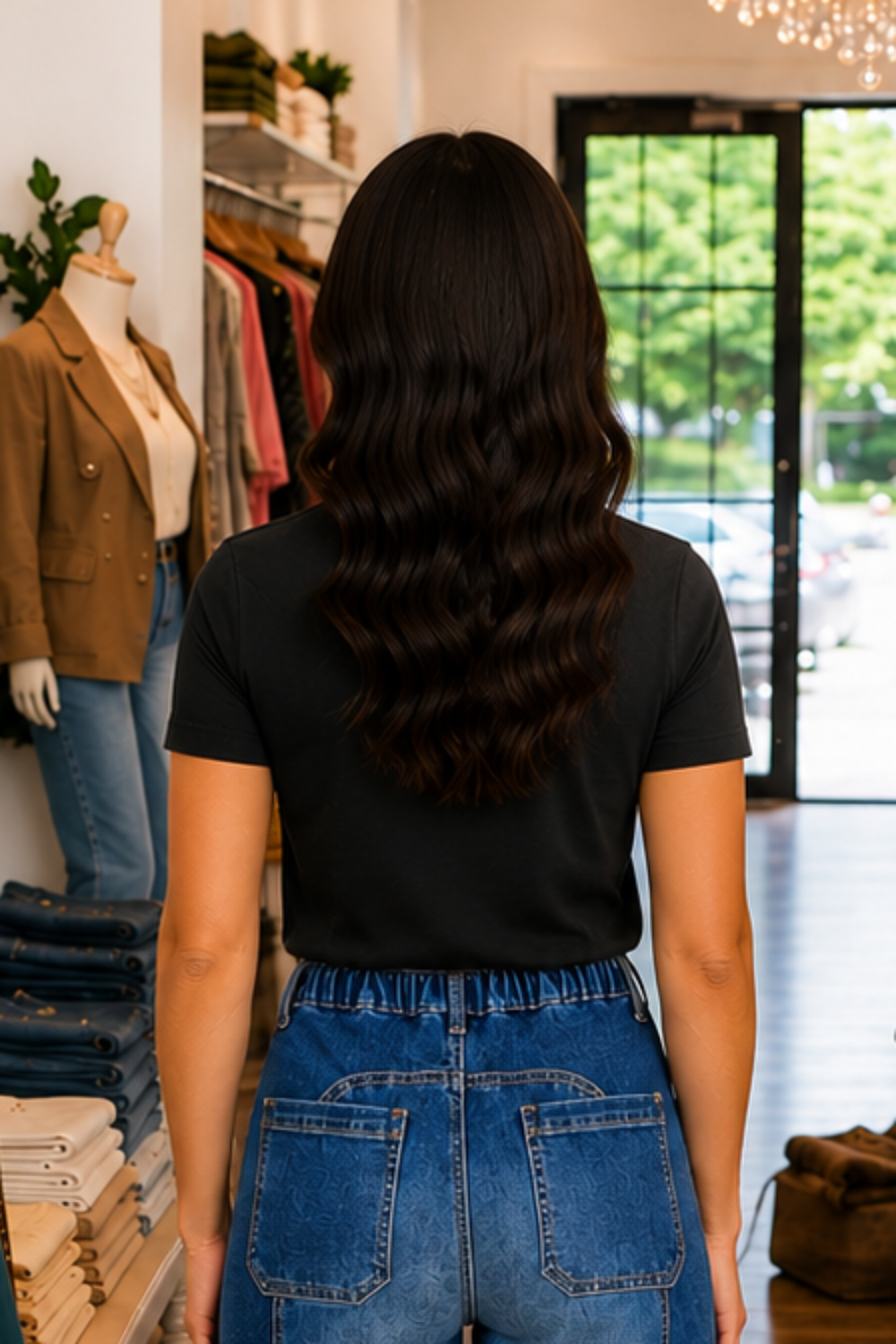 * Top
* Crew neck
* Short sleeve
* Knit
* Basic Style
* Slightly stretchy