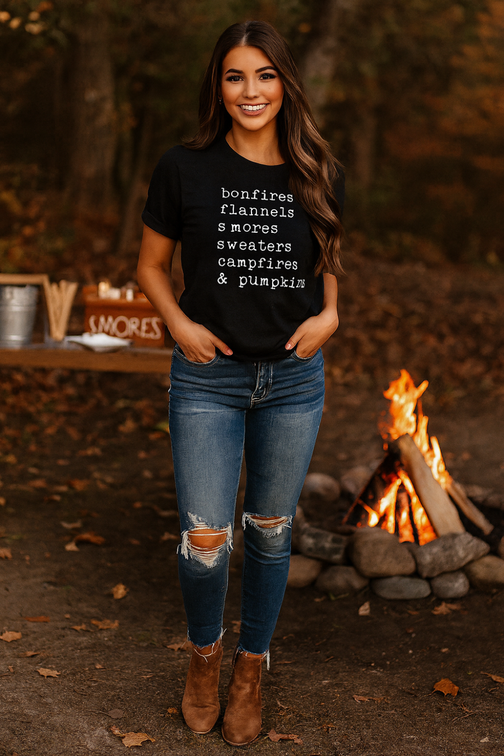 Graphic t-shirt, pullover, short sleeve, round neck, soft fabric, no stretch, front view
