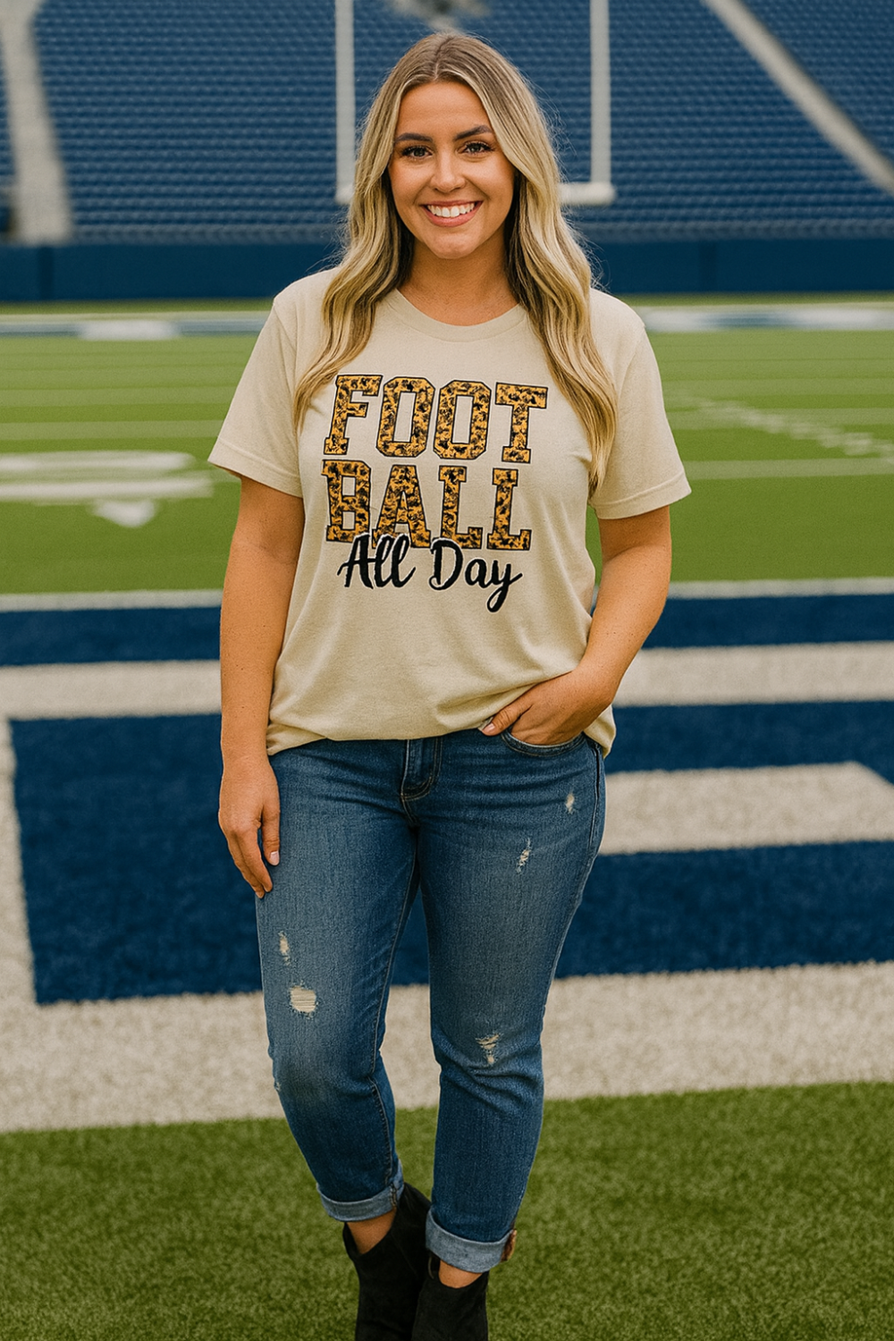 Graphic t-shirt, round neck, short sleeve, slightly stretchy, front view