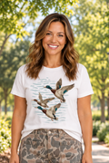 * Graphic mallard t-shirt
* Crew neck
* Short sleeve
* Drop shoulder
* Slightly stretchy