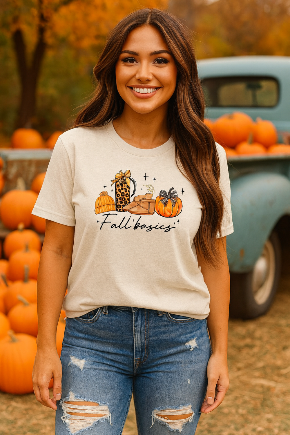 Graphic t-shirt, pullover, short sleeve, round neck, soft fabric, no stretch, front view