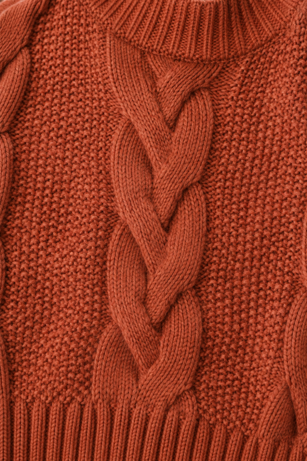 * Oversized sweater close up
* Cable knit
* Chunky fit
* Round neck
* Drop shoulder
* Long sleeve
* Stretchy