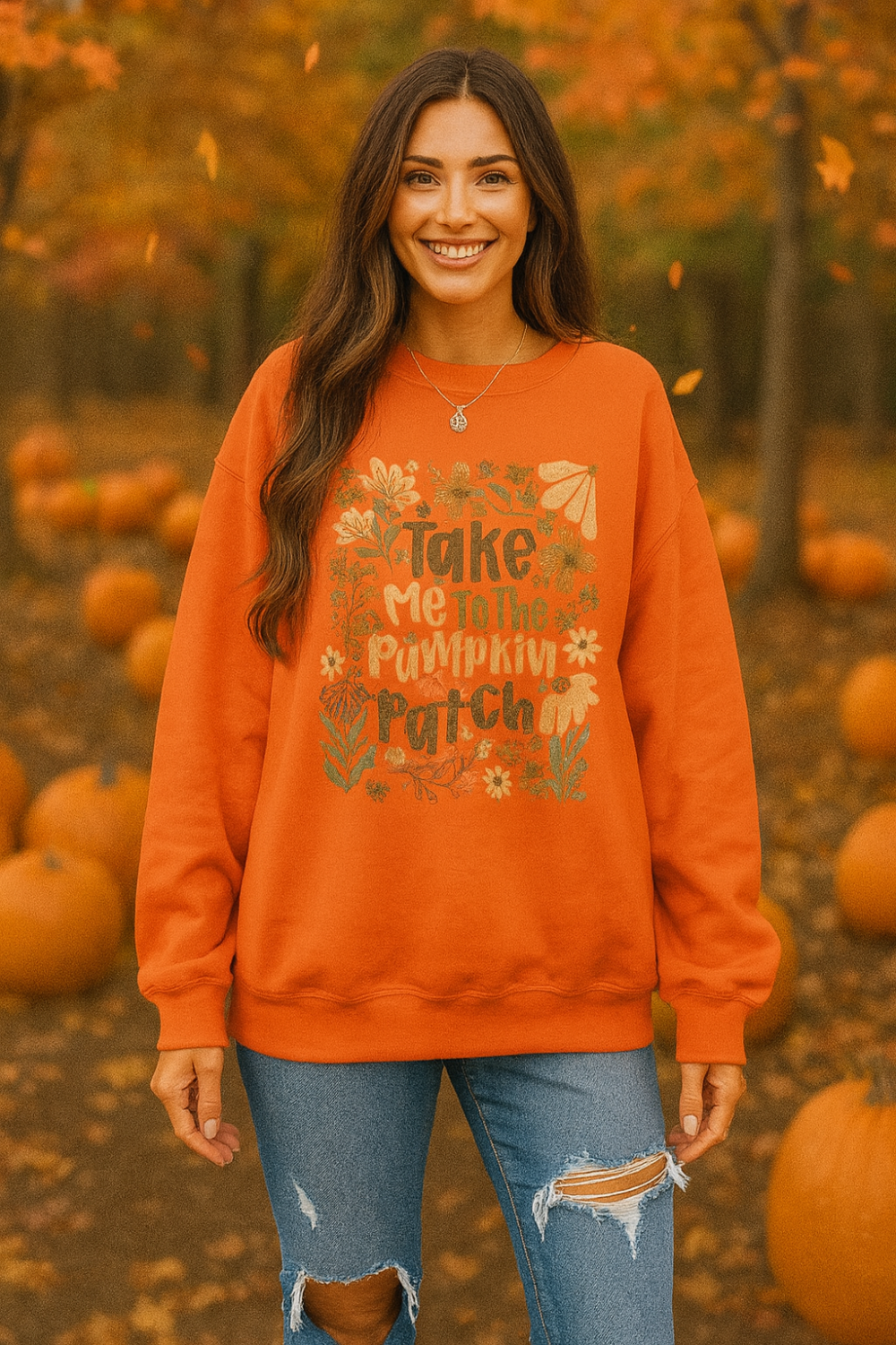 Graphic sweatshirt, high-quality DTF printed graphic, pullover, long sleeve, drop shoulder, crewneck, fleece lined, oversized, no stretch, front view