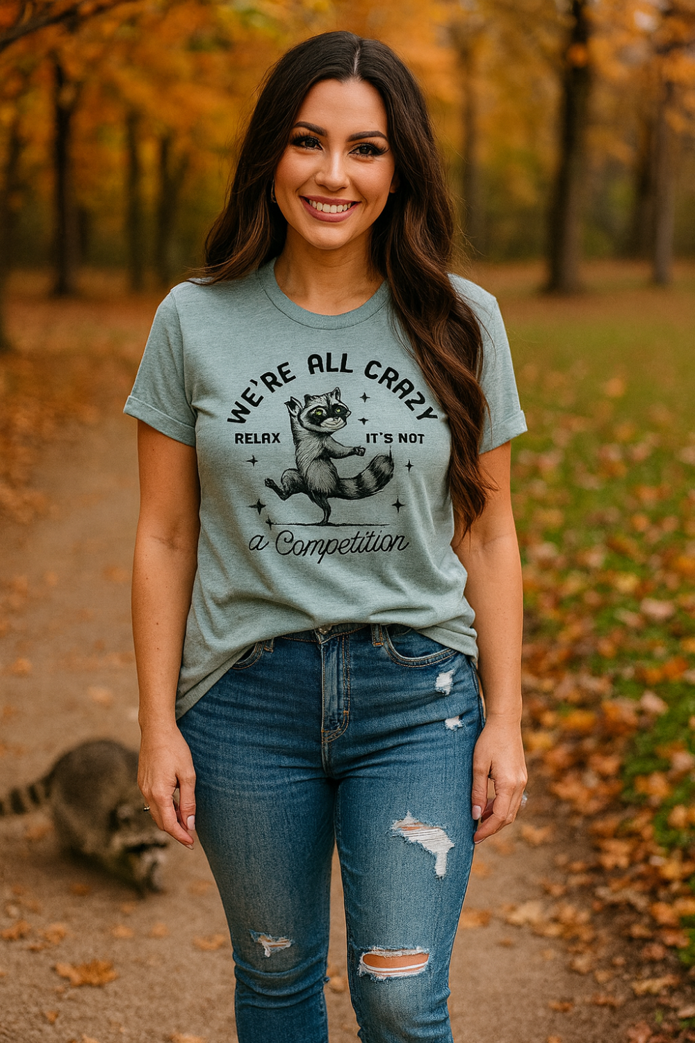 Graphic t-shirt, short sleeve, round neck, pullover, some stretch, front view