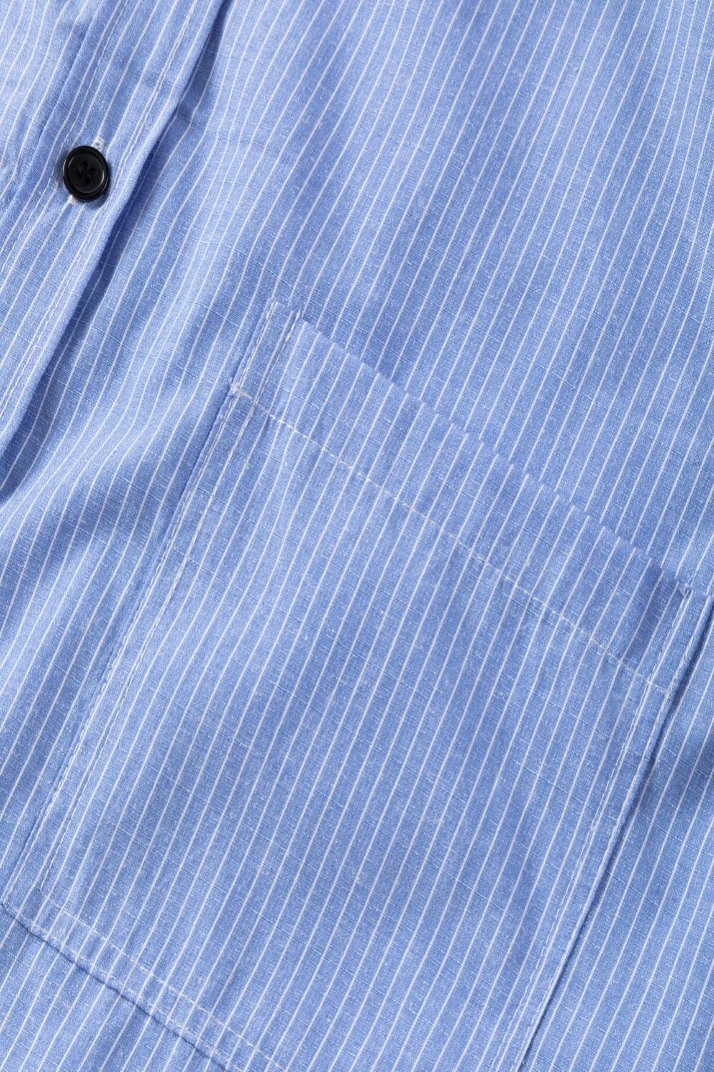 Long sleeve ,  Striped,  Collared,  Roll up sleeves,  Pocketed,  Opaque,  No stretch, Shirt, Close Up View 