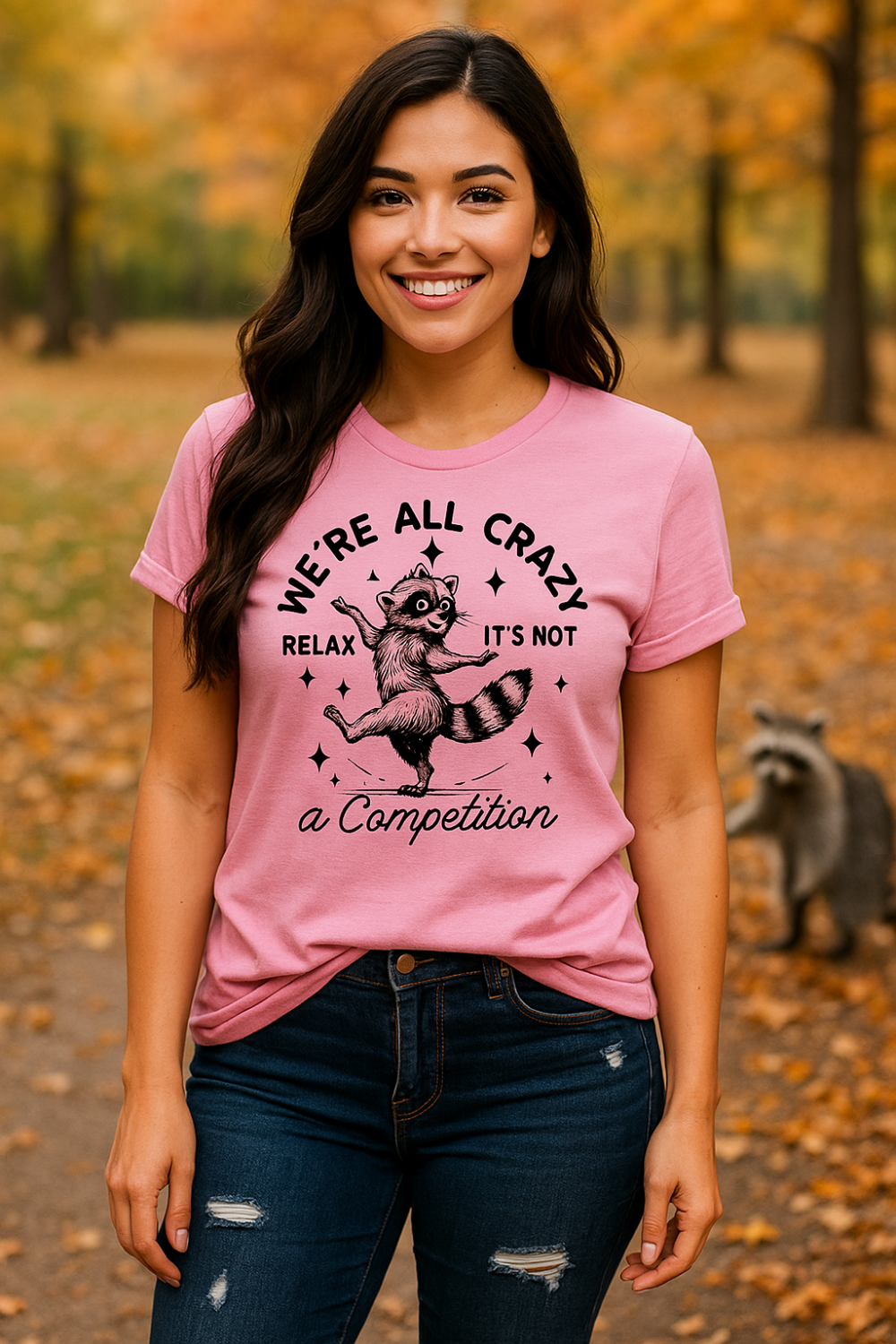 Graphic t-shirt, short sleeve, round neck, pullover, some stretch, front view