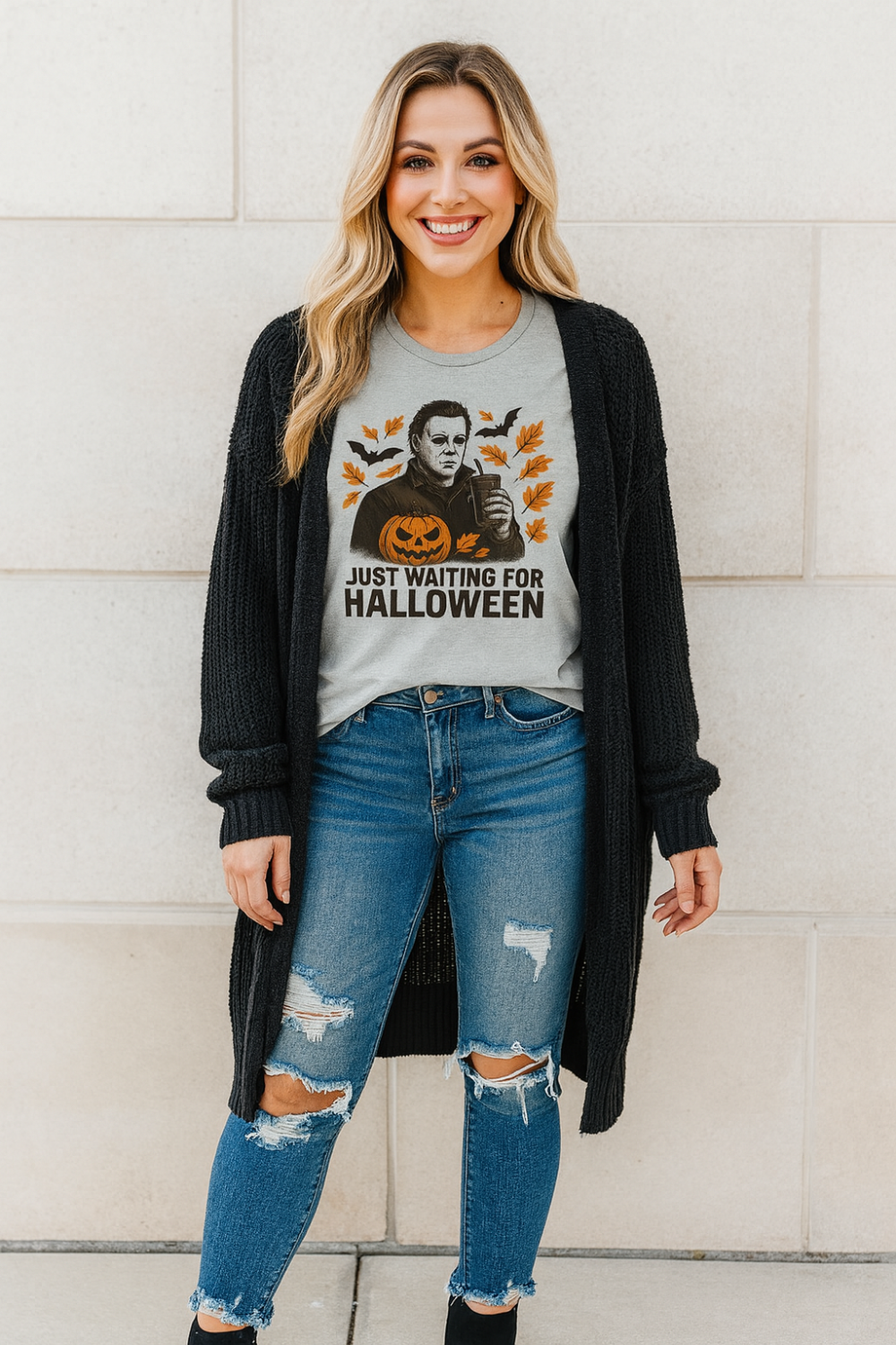 graphic t-shirt, pullover, short sleeve, drop shoulder, oversized, round neck, slightly stretchy, front view