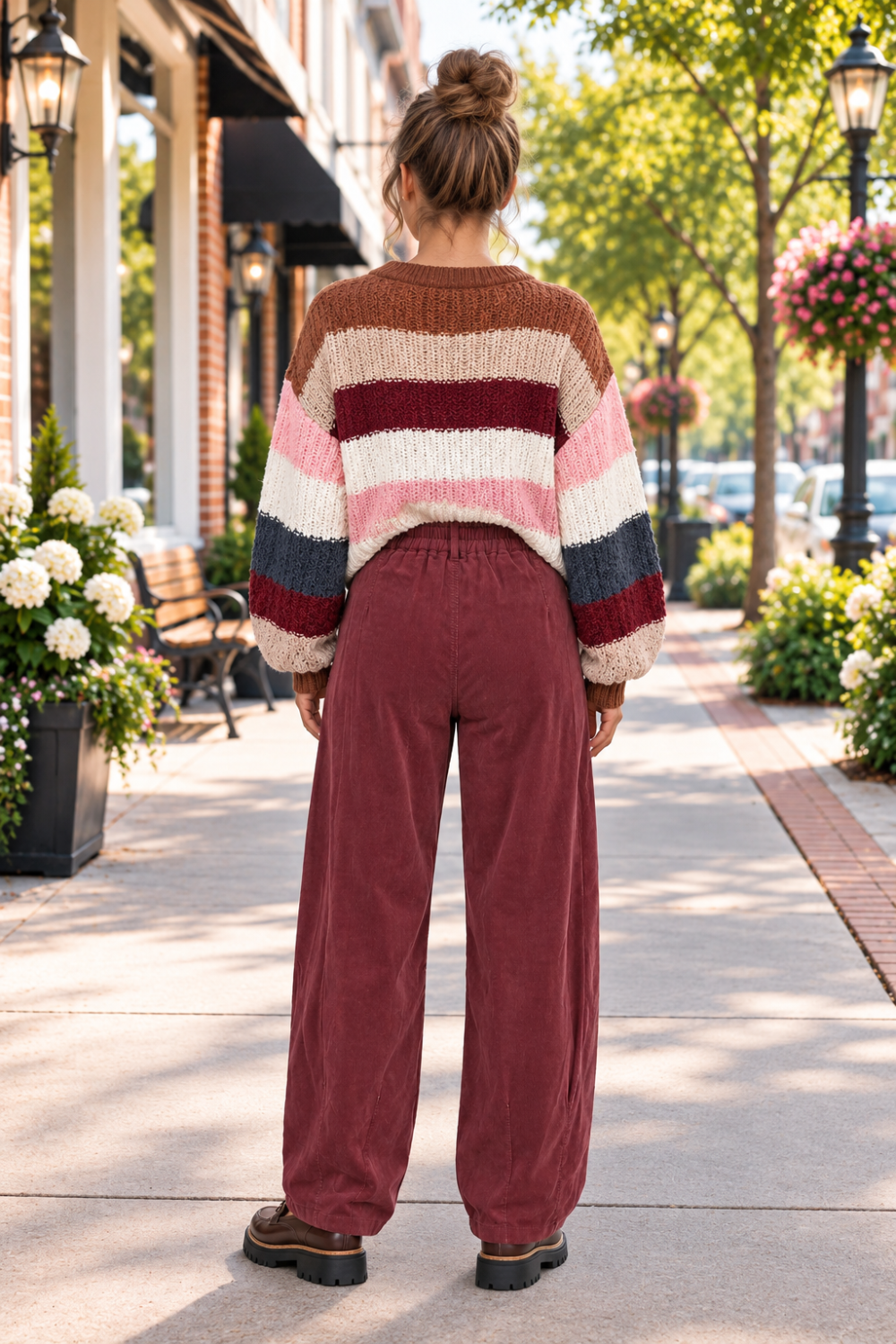 * Pants
* Corduroy
* Elastic waist
* Drawstring
* Pocketed
* Loose fit
* Slightly stretchy